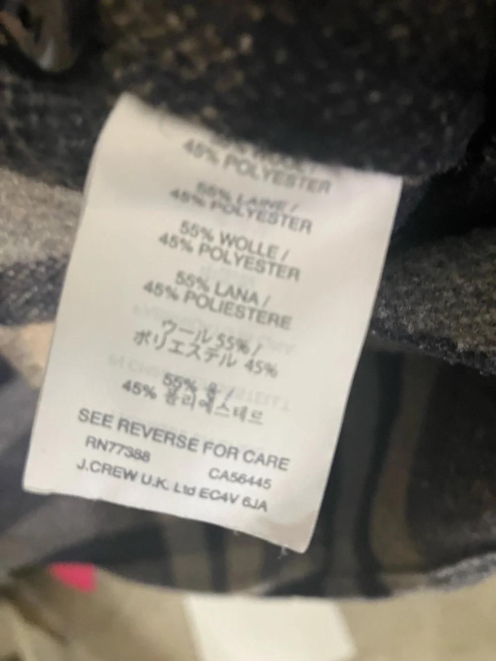 J. Crew Men's Navy and Gray Plaid Button-Up Shirt Jacket